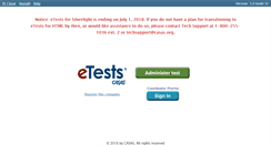 Desktop Screenshot of etestsonline.org